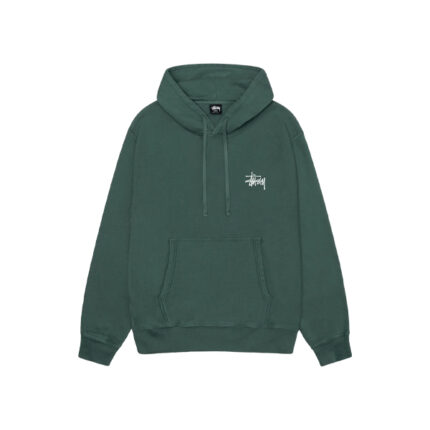 Pull a capuche vert stussy