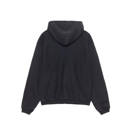 Stussy Outline Zip Hoodie Black