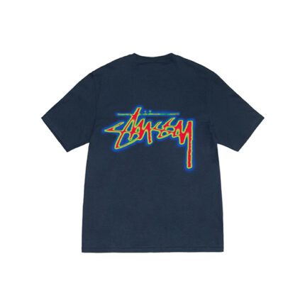 Thermal Stock Stussy T Shirt Navy